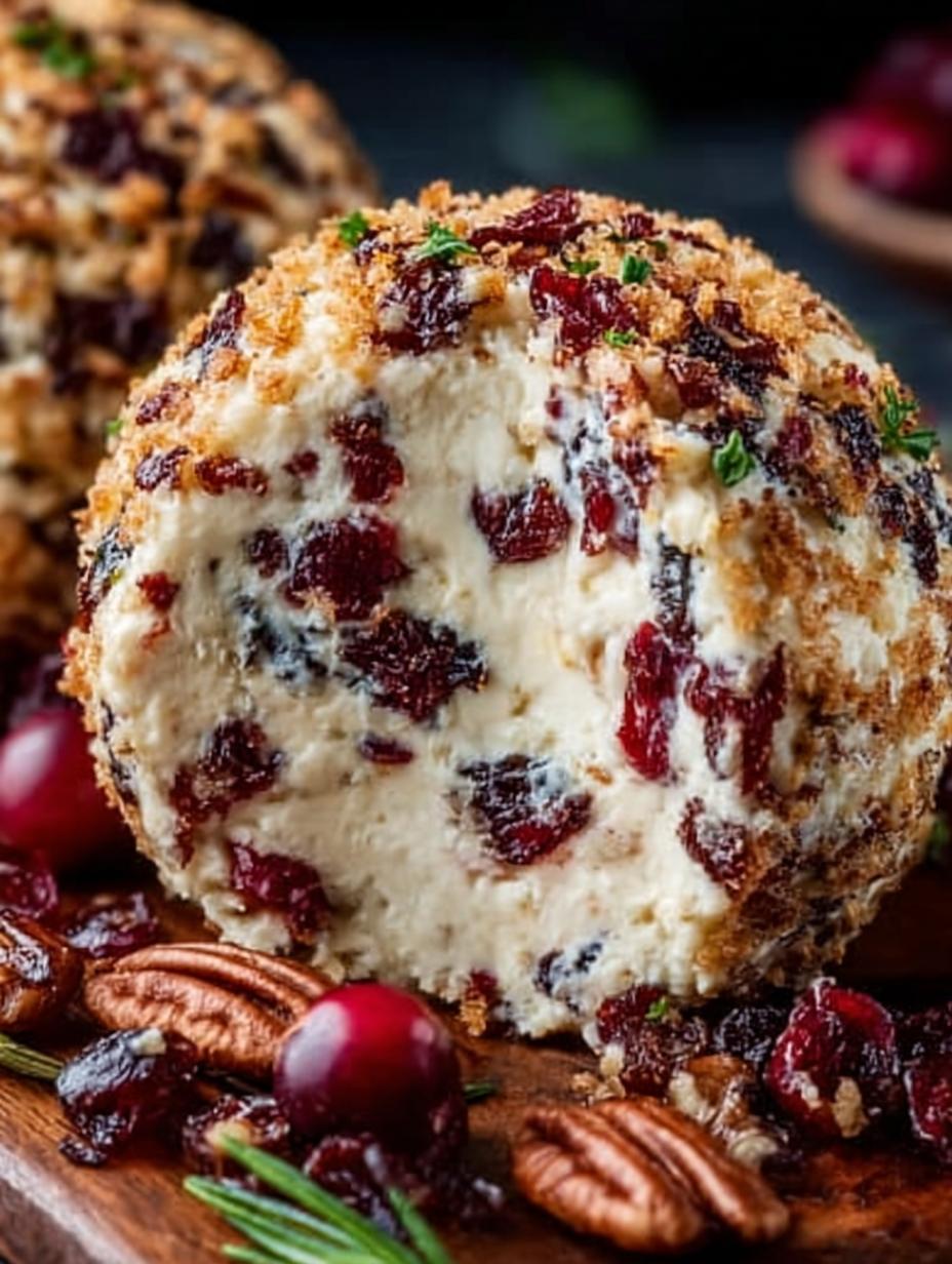 Delicious Cranberry Pecan Cheese Ball for Your Parties - Cranberry Pecan Cheese Ball - additional detail