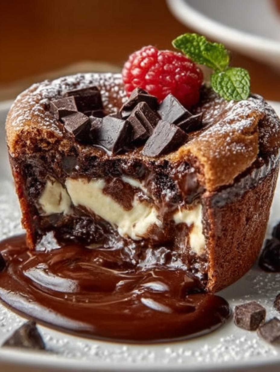 Decadent Gooey Chocolate Cream Cheese Bread Pudding - Decadent Gooey Chocolate Cream - main visual representation