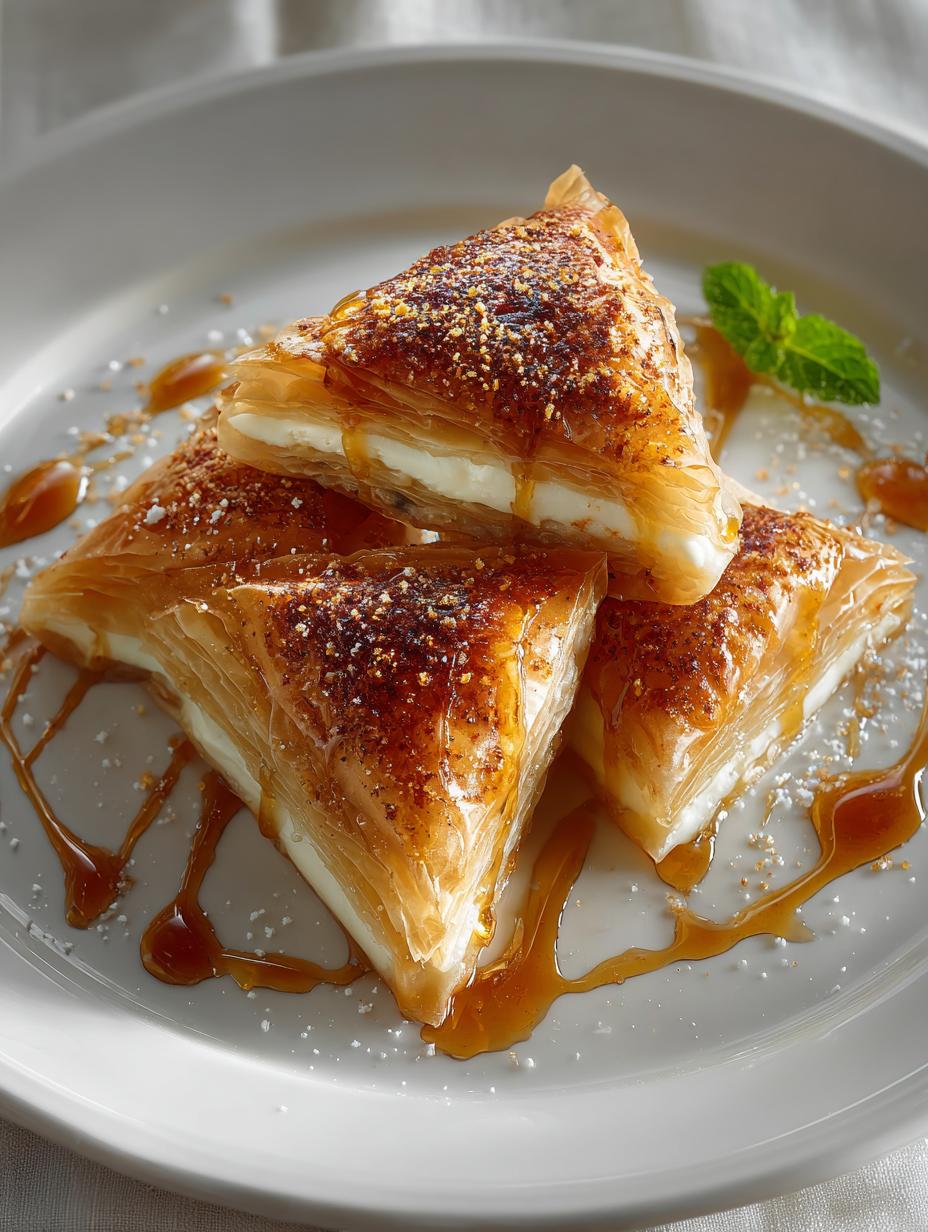 Mini Galaktoboureko Trangles: 7 Irresistible Bites - Mini Galaktoboureko Trangles - additional detail