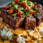 Heavenly Steak Queso Rice