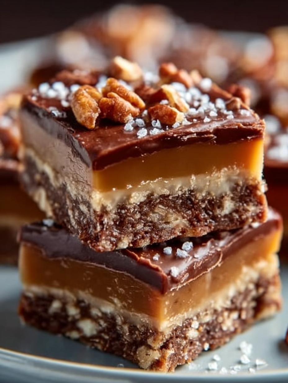 Pecan Turtle Bars with Caramel & Chocolate Delight - Pecan Turtle Bars with - main visual representation