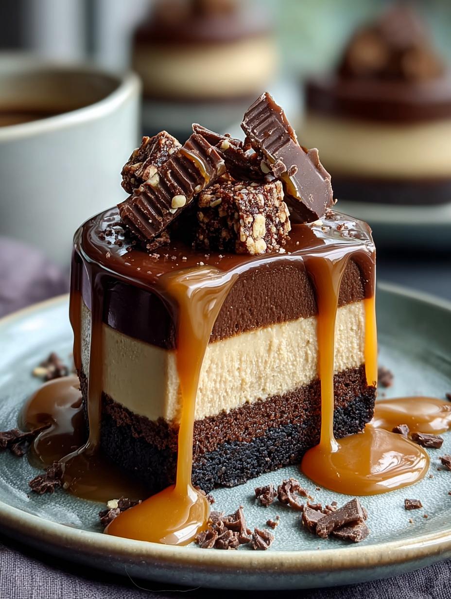 Raw Caramel Brownie Cheesecake: 12 Indulgent Layers of Bliss - Raw Caramel Brownie Cheesecake - additional detail