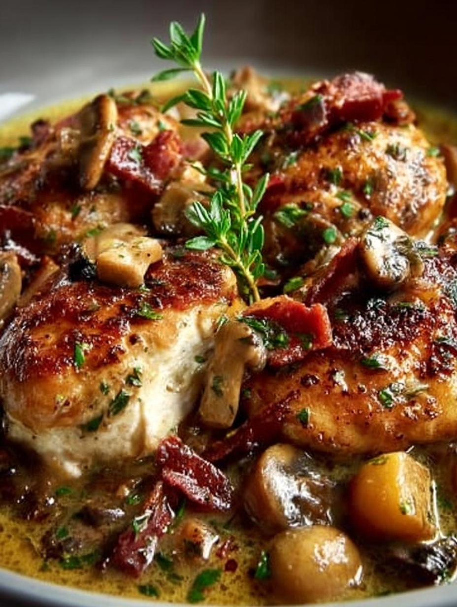 Savory Chicken Fricassee with Bacon: Comfort in 7 Steps - Savory Chicken Fricassee with - additional detail