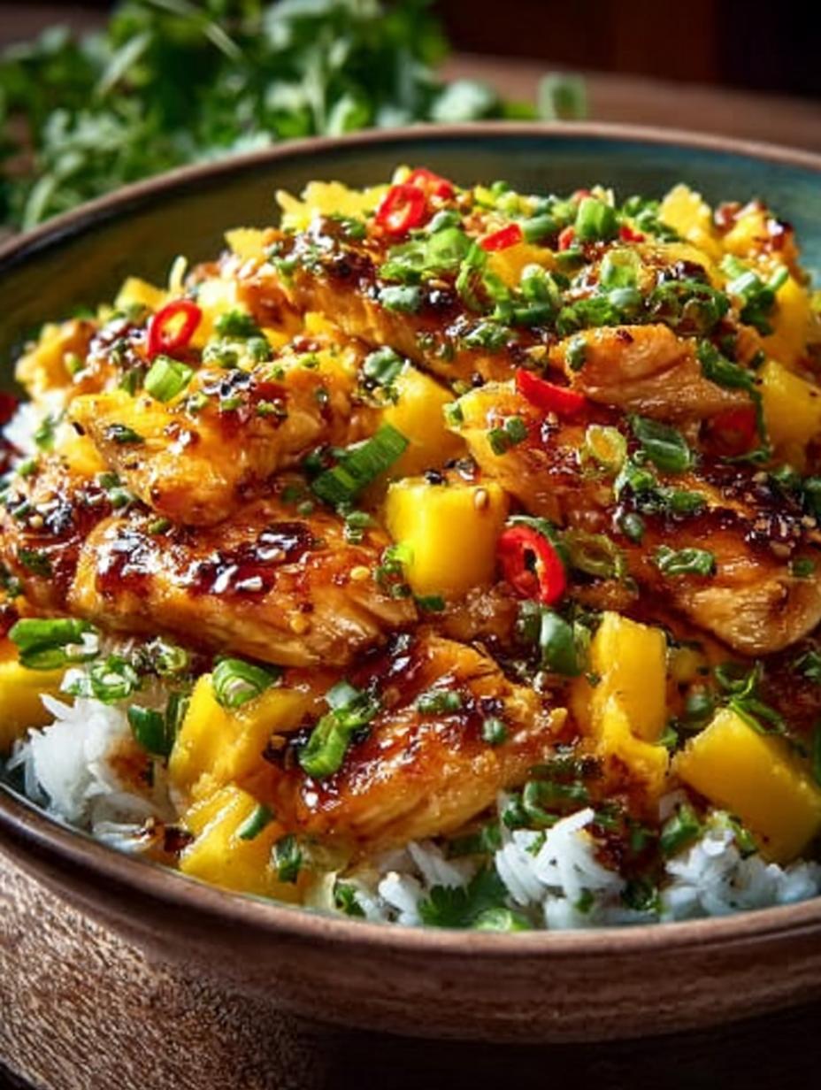 Sweet Savory Asian Mango Glazed Chicken Recipe - Sweet Savory Asian Mango - additional detail