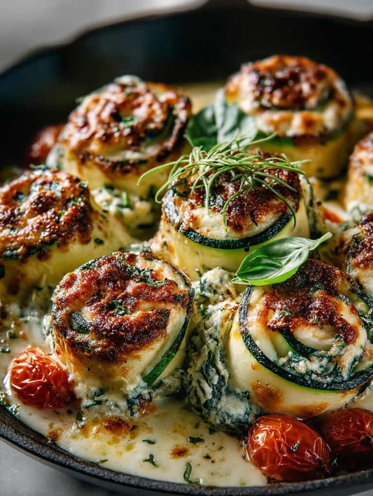 Three Cheese Zucchini Rollatini